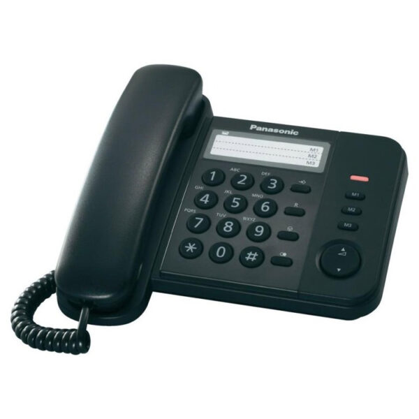 Ενσύρματο Τηλέφωνο PANASONIC KX-TS520EX2B Μαύρο