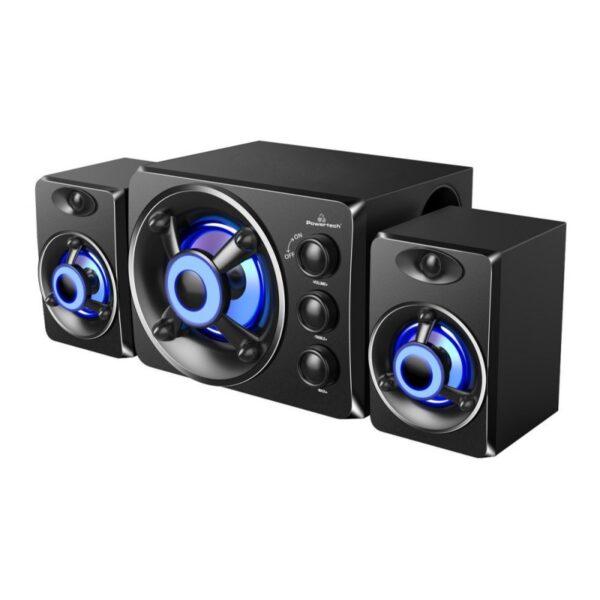 POWERTECH ηχεία Crystal sound PT-841, 2.1, 5W + 2x3W, μαύρα